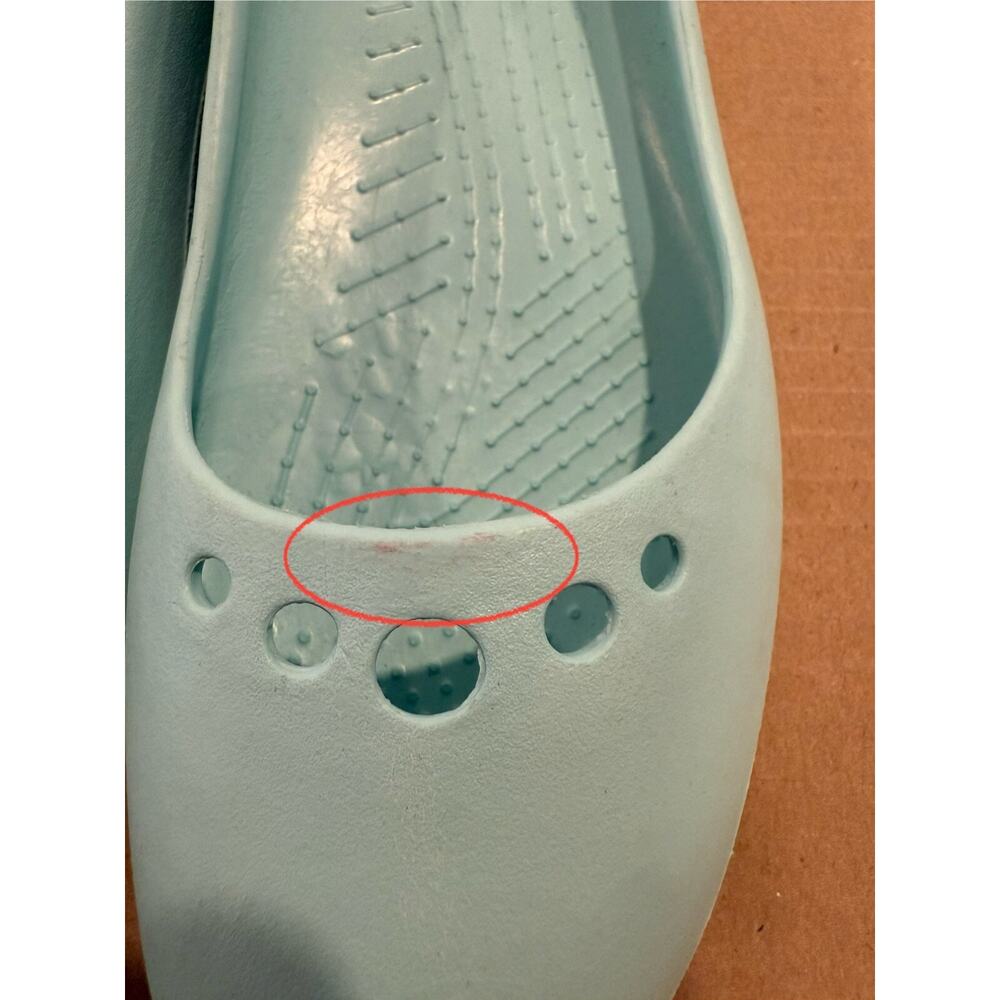 Crocs Kelli Prima Ballet Flats 2 Pairs Womens Sz 9 Slip On Black Sea Foam Green - Picture 5 of 8